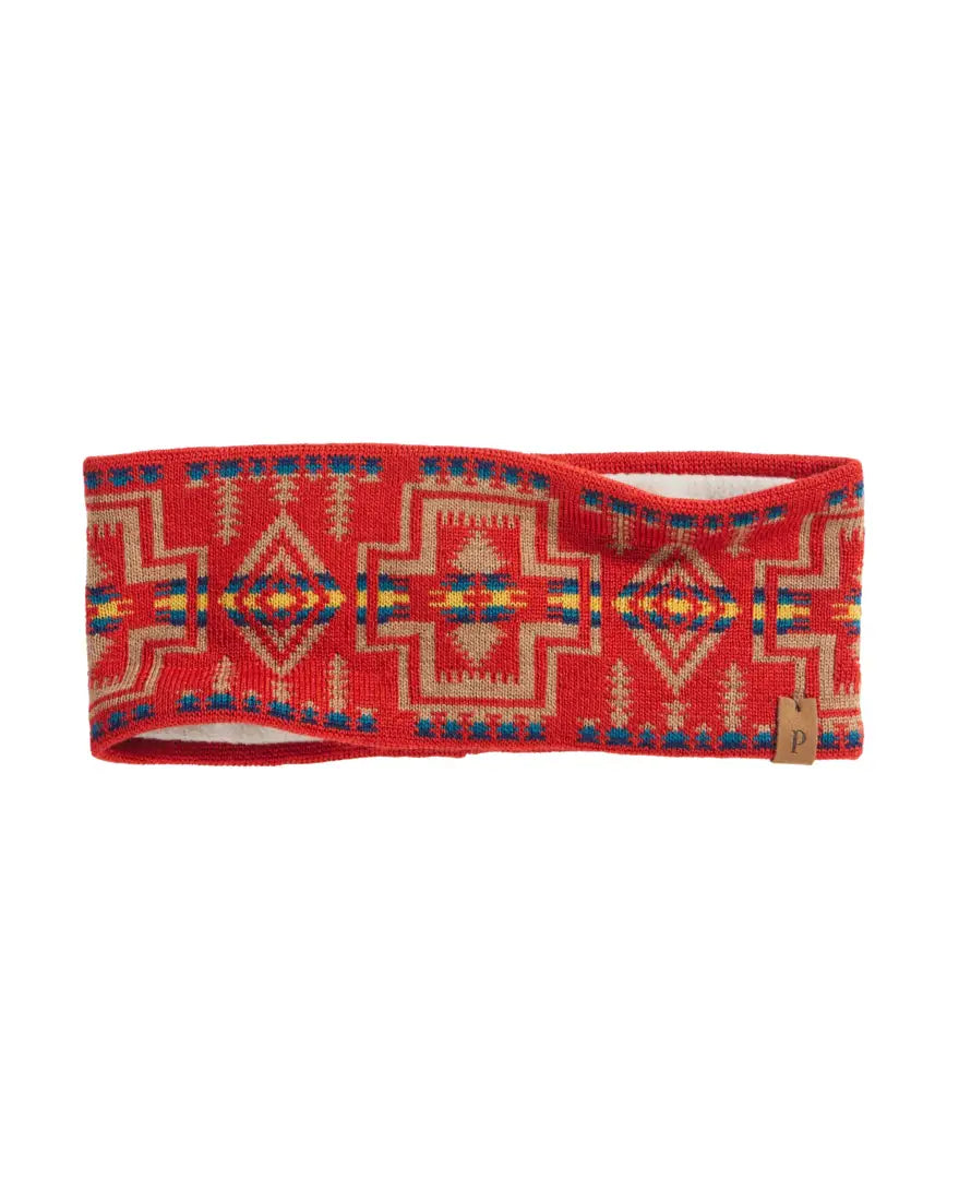 Pendleton Fleece Lined Headbands Harding Red Winter Hats