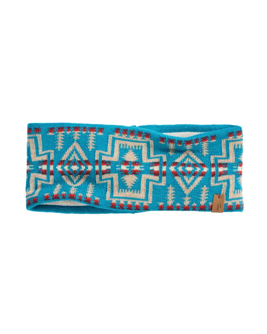 Pendleton Fleece Lined Headbands Harding Turquoise Winter Hats