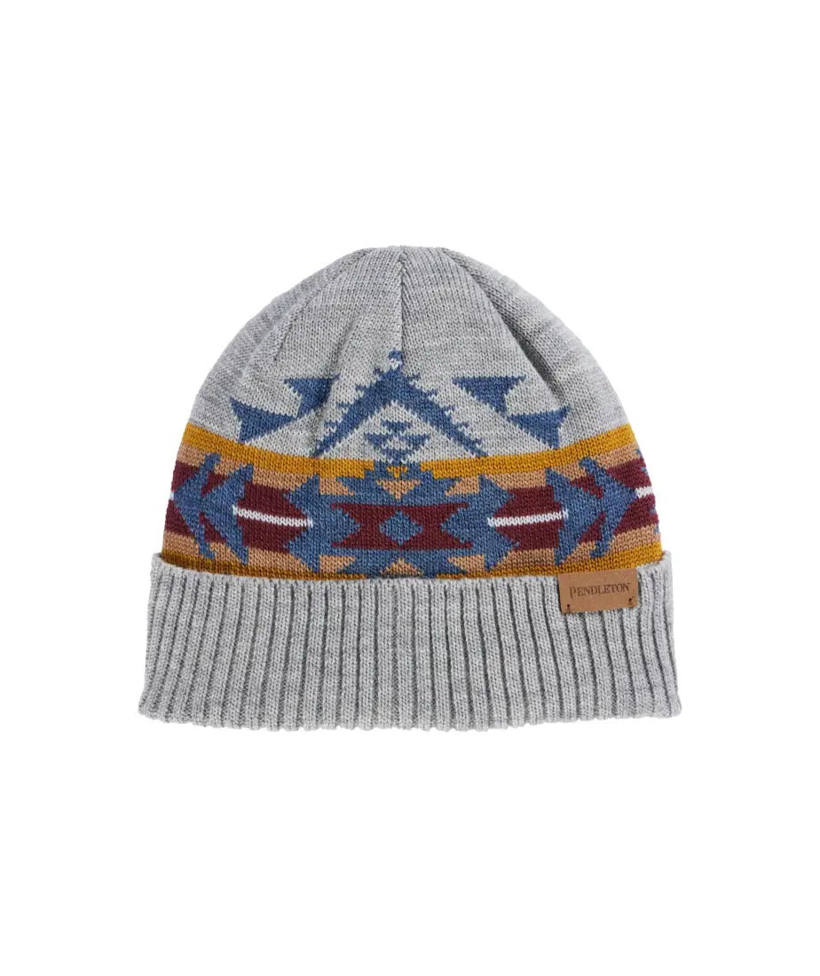 Pendleton Harding Knit Beanie Autumn Birch Gray Winter Hats