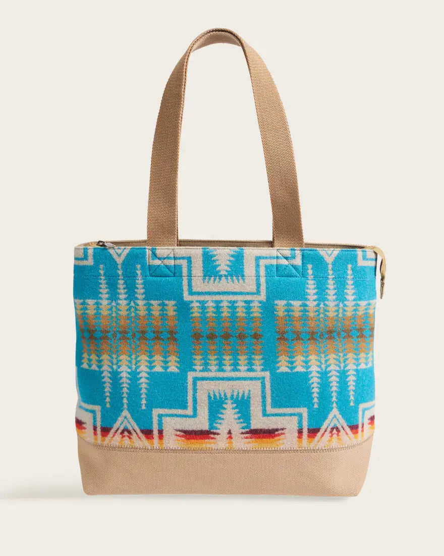 Pendleton Harding Turquoise Canvas City Zip Tote Purse