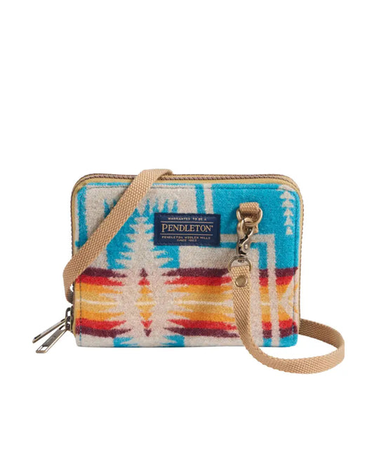 Pendleton Harding Turquoise Crossbody Organizer Wallet Purse