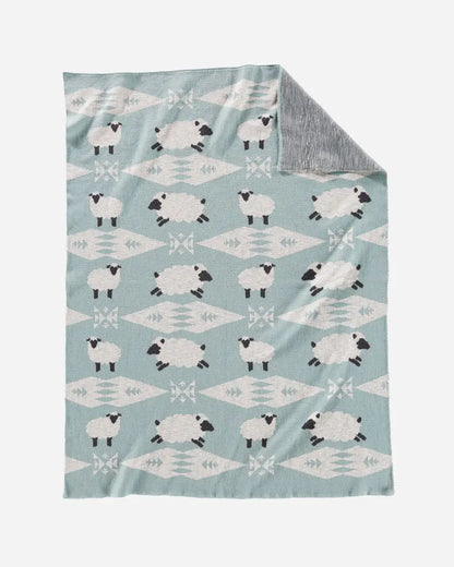 Pendleton Knit Baby Blanket with Beanie Sheep Dreams Blankets & Throws