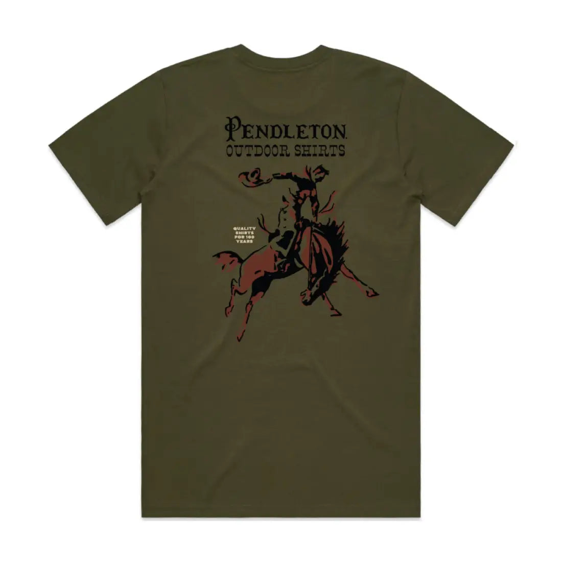 Pendleton Men’s Army Green Century Logo T-Shirt Medium Men’s T-Shirt