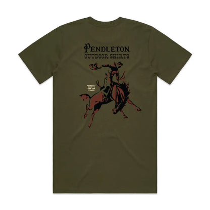 Pendleton Men’s Army Green Century Logo T-Shirt Medium Men’s T-Shirt