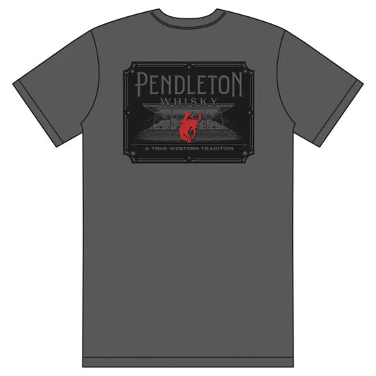 Pendleton Men’s Asphalt Pendleton Whisky Rodeo Graphic T-Shirt Men’s T-Shirt