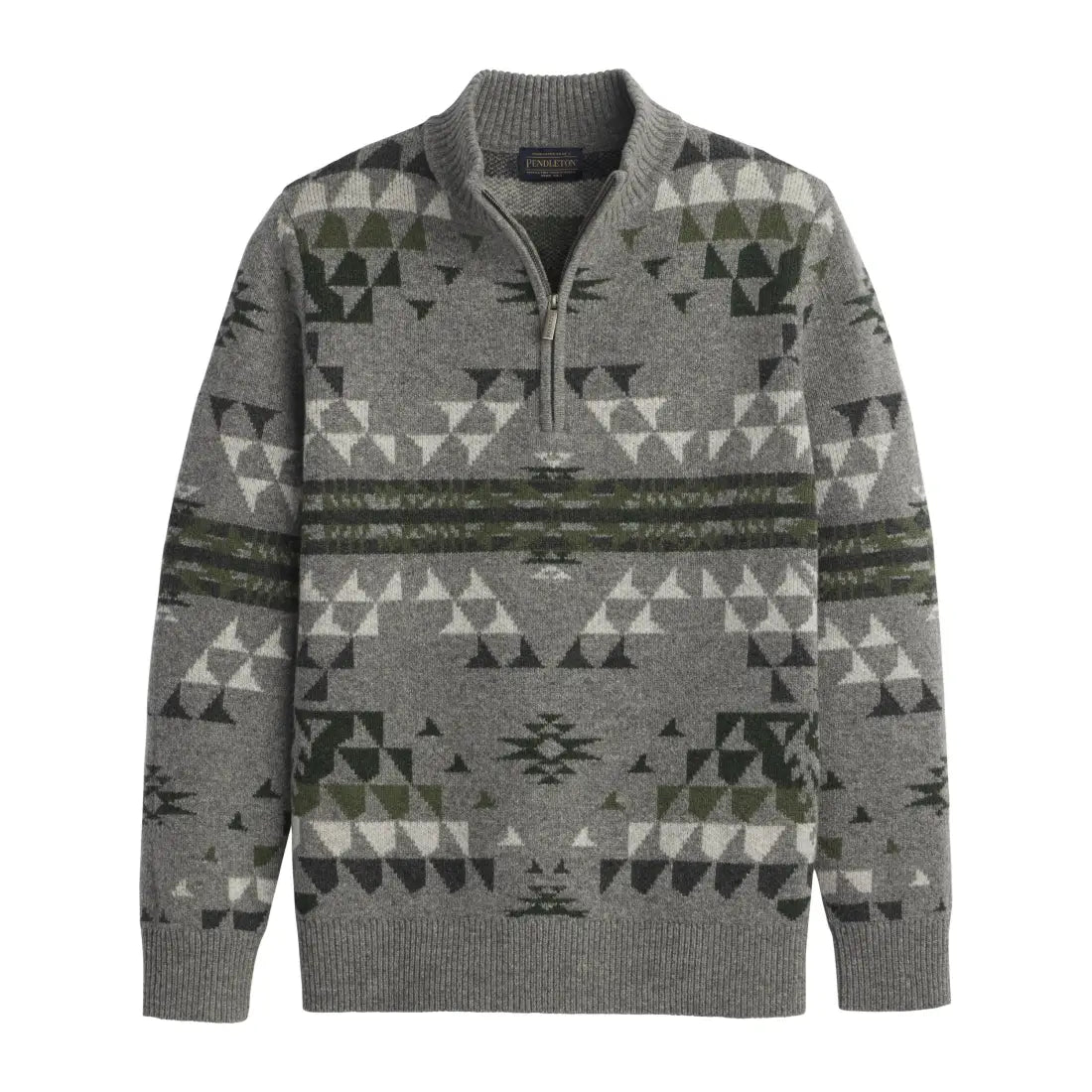 Pendleton Men’s Autumn Birch Gray ¼ Zip Sweater Pullover Medium Men’s Pullover