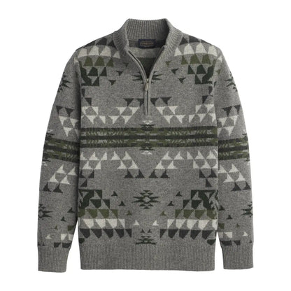 Pendleton Men’s Autumn Birch Gray ¼ Zip Sweater Pullover Medium Men’s Pullover