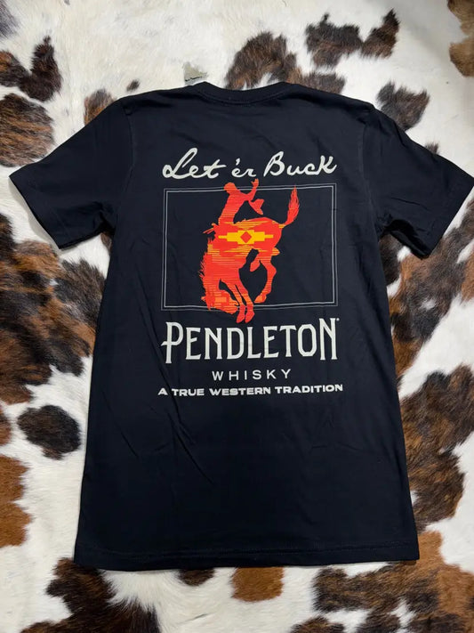 Pendleton Men’s Black Whisky Let’Er Buck T-Shirt Small Men’s T-Shirt