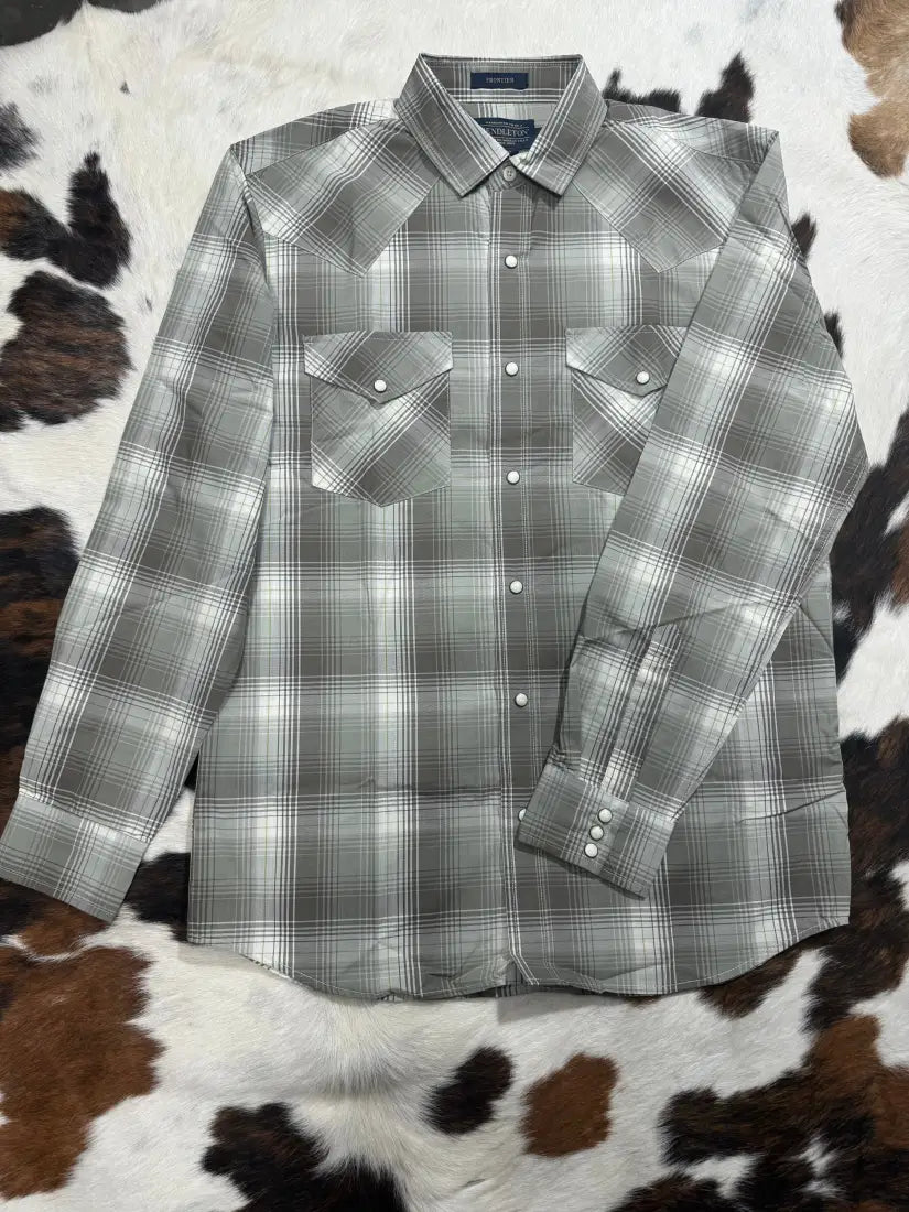 Pendleton Men’s Frontier Plaid Western Shirt Men’s Western