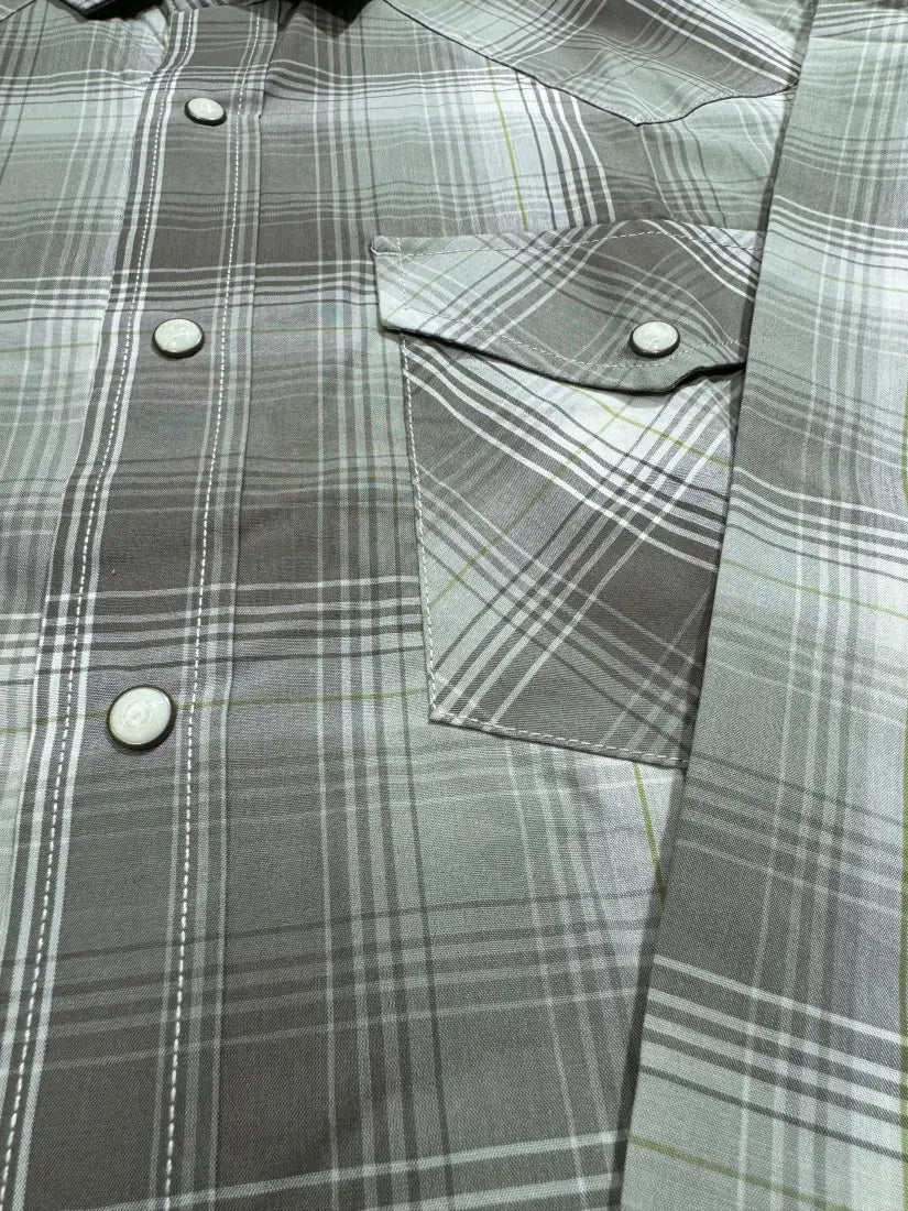 Pendleton Men’s Frontier Plaid Western Shirt Small / Green & Gray Plaid Men’s Western