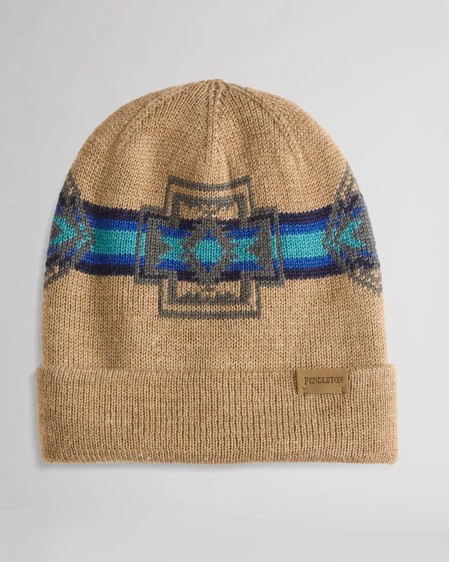 Pendleton Merino Wool Knit Beanie Harding Taupe Winter Hats