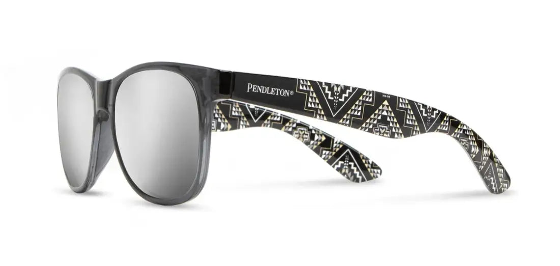 Pendleton Shwood Gabe Sunglasses Gray Crystal // Black Oxbow // Silver Mirror Lens Sunglasses