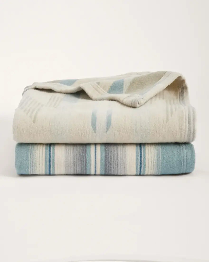 Pendleton Throw Gift Pack Set of 2 Wyeth Falls/ Linen Stripe Blankets & Throws