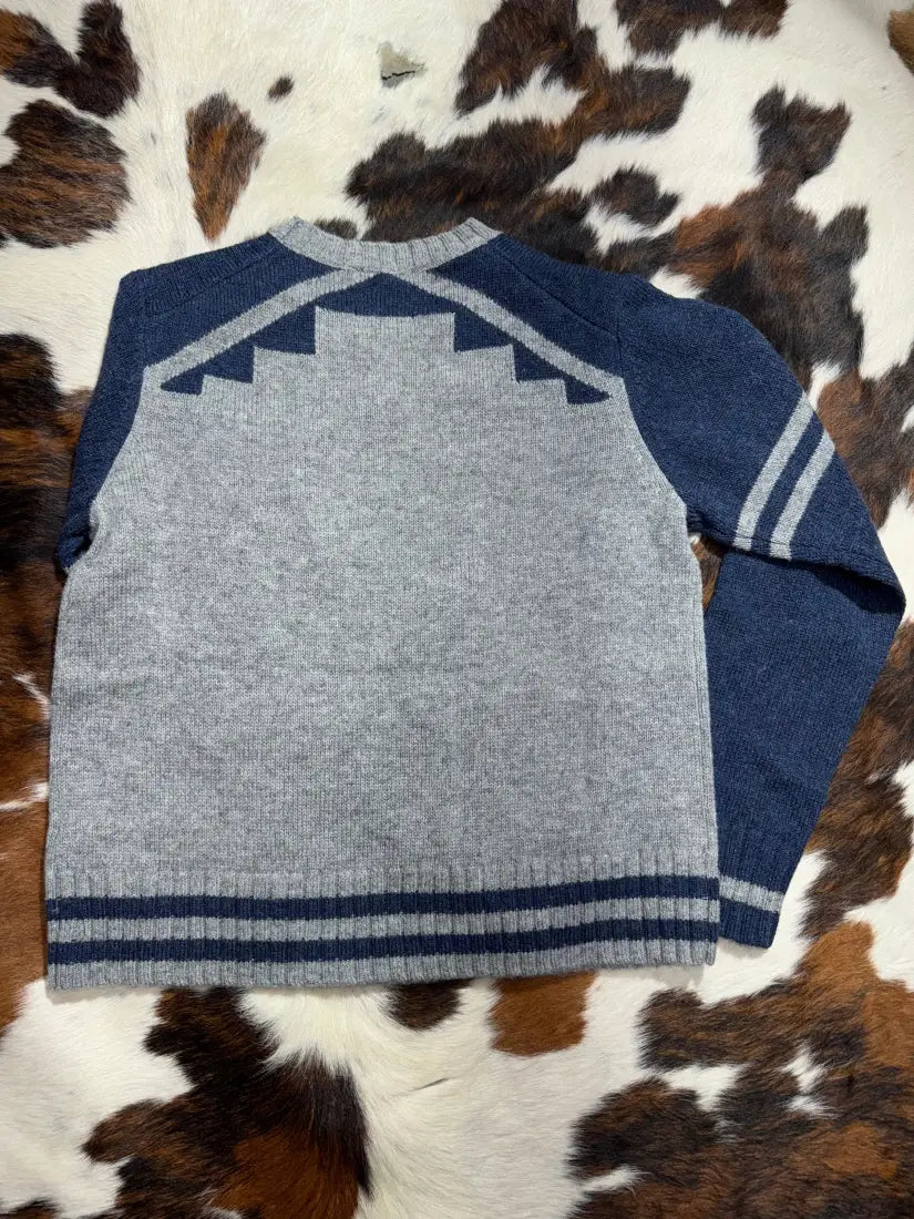 Pendleton Women’s Blue & Gray Shetland Crew Sweater Women’s Sweater