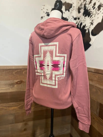 Pendleton Women’s Dusty Rose Aztec Hoodie Women’s Pullover