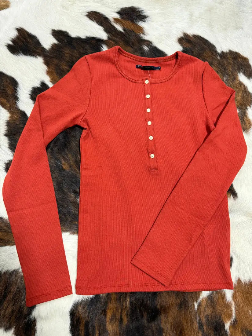 Pendleton Women’s Rib Henley Long Sleeve T-Shirt Women’s T-Shirt