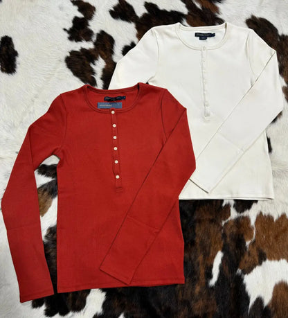 Pendleton Women’s Rib Henley Long Sleeve T-Shirt Women’s T-Shirt