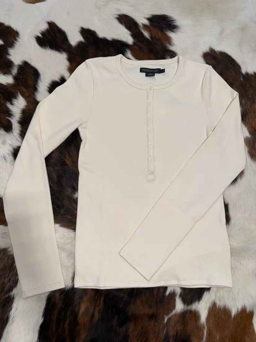 Pendleton Women’s Rib Henley Long Sleeve T-Shirt Women’s T-Shirt