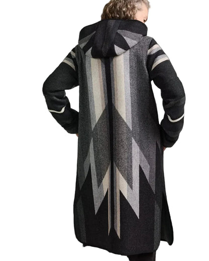 Pendleton Women's Hooded Wyeth Trail Black Jacquard Coat