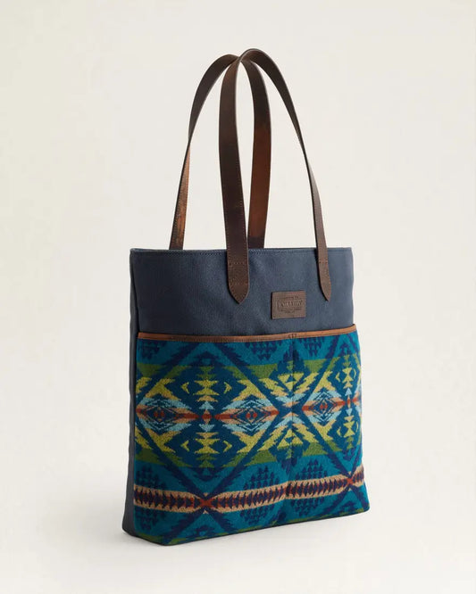 Pendleton Wool & Leather Market Tote Diamond Desert Purse