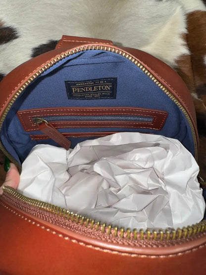 Pendleton Wyeth Trail Wool & Leather Mini Sling Backpack Purse