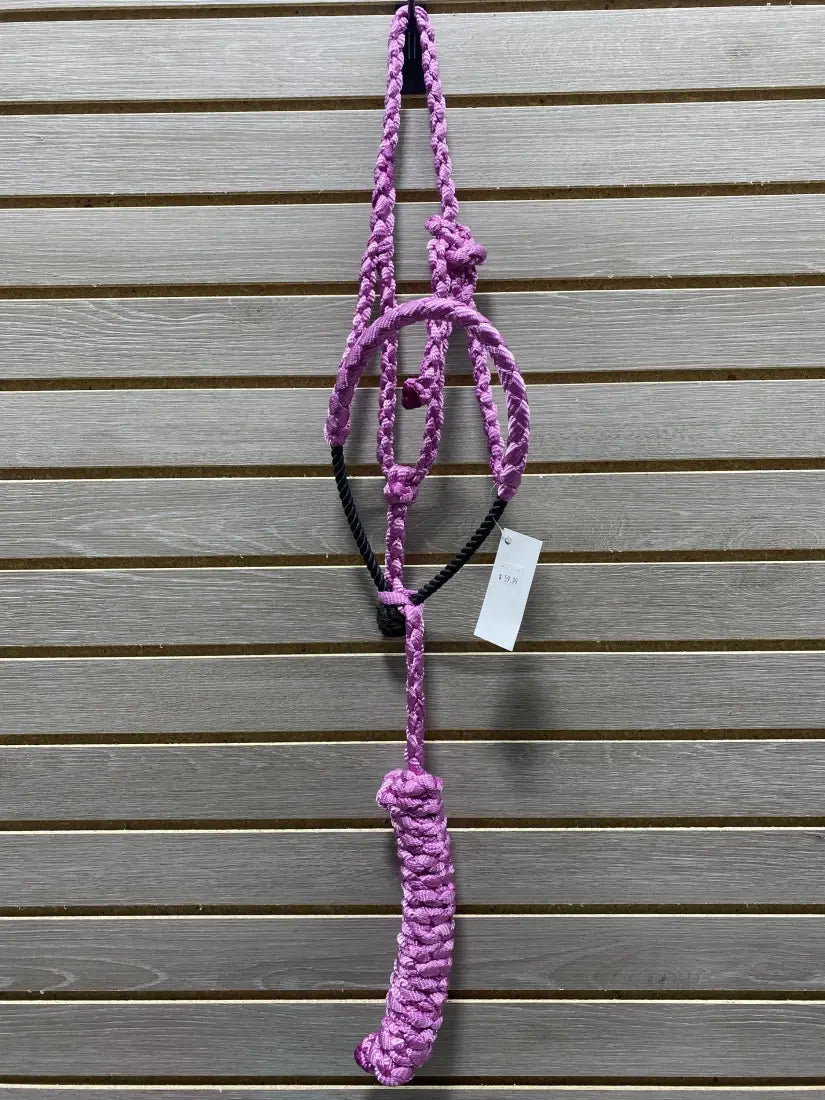 Performance Pony Mule Tape Halter - Rope Nose Pink Halter