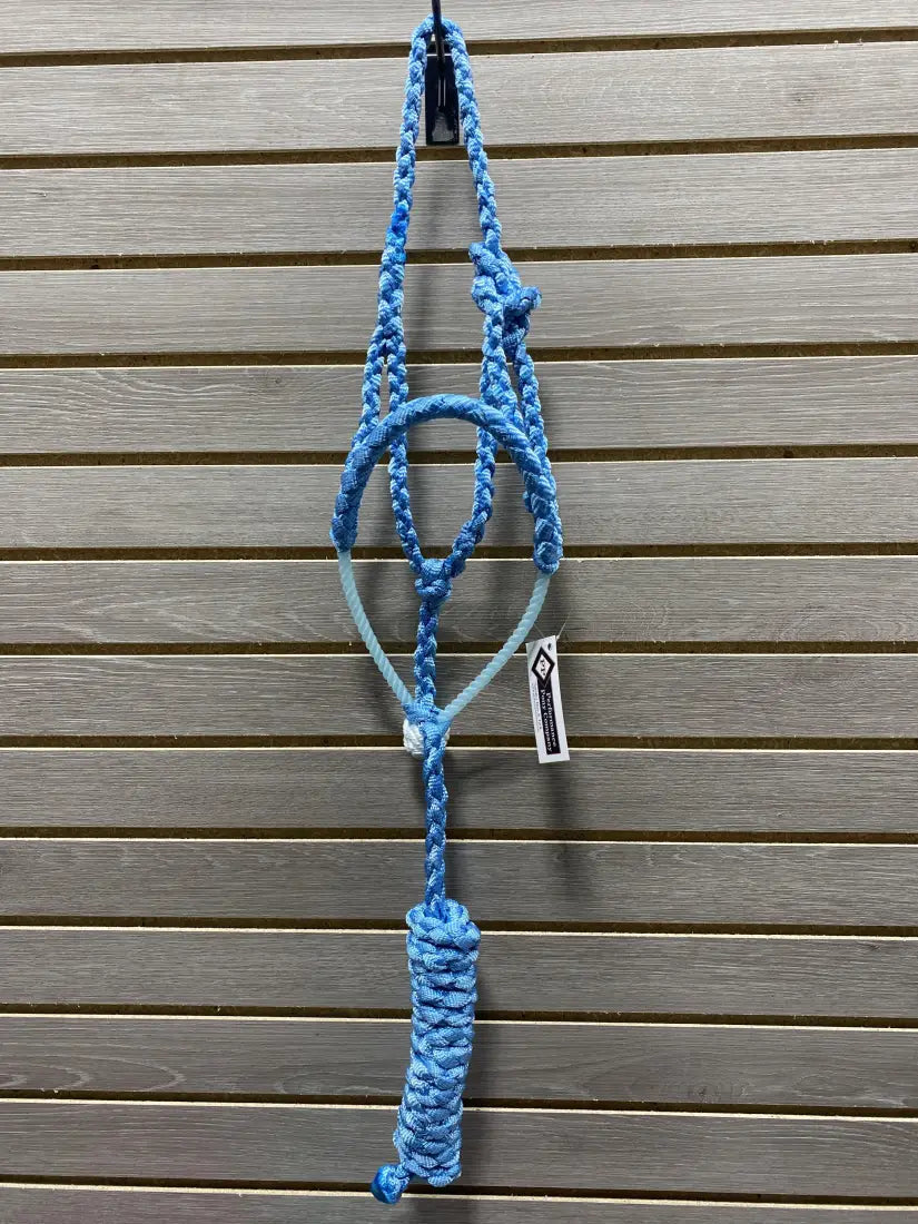 Performance Pony Mule Tape Halter - Rope Nose Sky Blue Halter