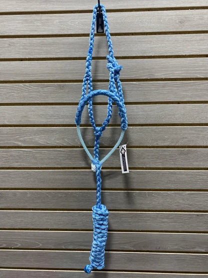 Performance Pony Mule Tape Halter - Rope Nose Sky Blue Halter