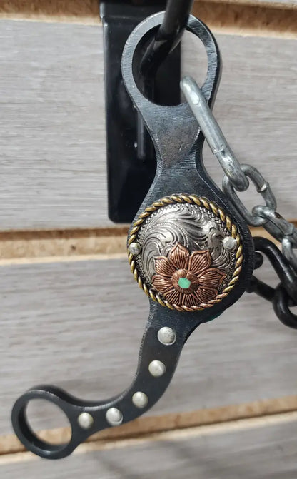 Petska Original Shank Chain Bit - 6’’ Shank Chain / Copper Flower with Turquoise Bit