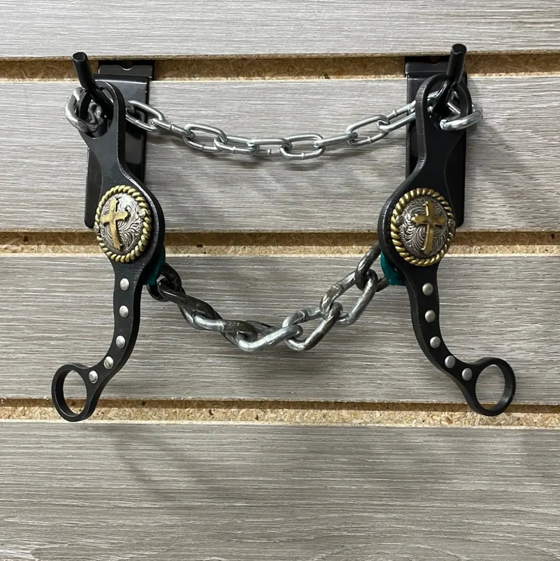 Petska Original Shank Chain Bit - 6’’ Shank Chain / Gold Cross Bit