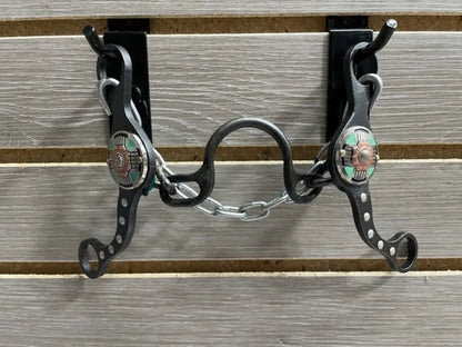 Petska Original Shank Ported Chain Bit - 6’’ Shank Ported Chain / Aztec Turquoise Bit