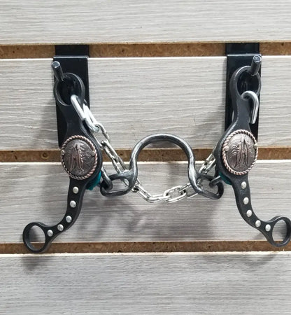 Petska Original Shank Ported Chain Bit - 6’’ Shank Ported Chain / Copper Feather Bit