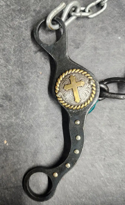 Petska Original Shank Ported Chain Bit - 6’’ Shank Ported Chain / Cross with Rope Bit