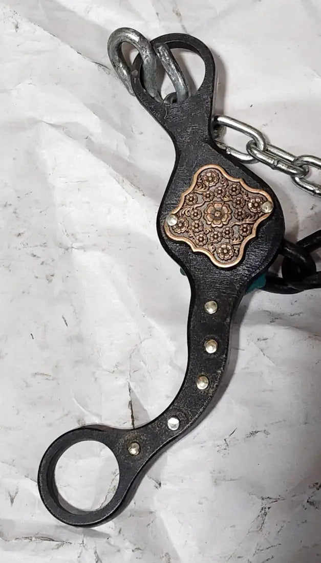 Petska Original Shank Ported Chain Bit - 6’’ Shank Ported Chain / Floral Copper Diamond Bit