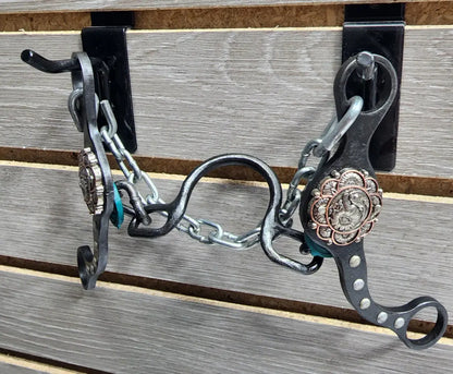 Petska Original Shank Ported Chain Bit - 6’’ Shank Ported Chain / Silver Sunflower Bit