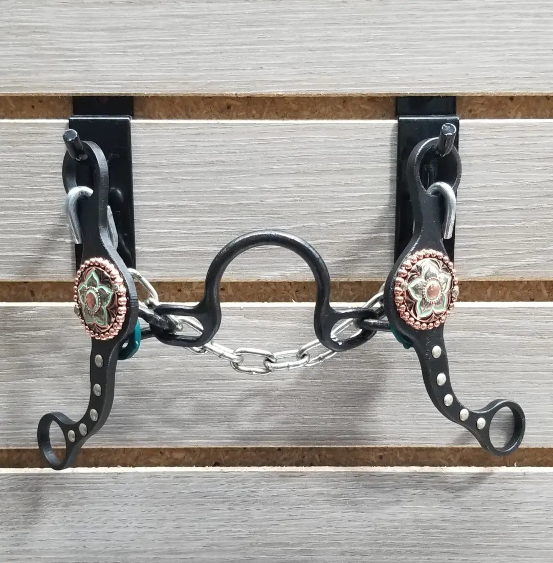 Petska Original Shank Ported Chain Bit - 6’’ Shank Ported Chain / Star Flower with Turquoise Bit