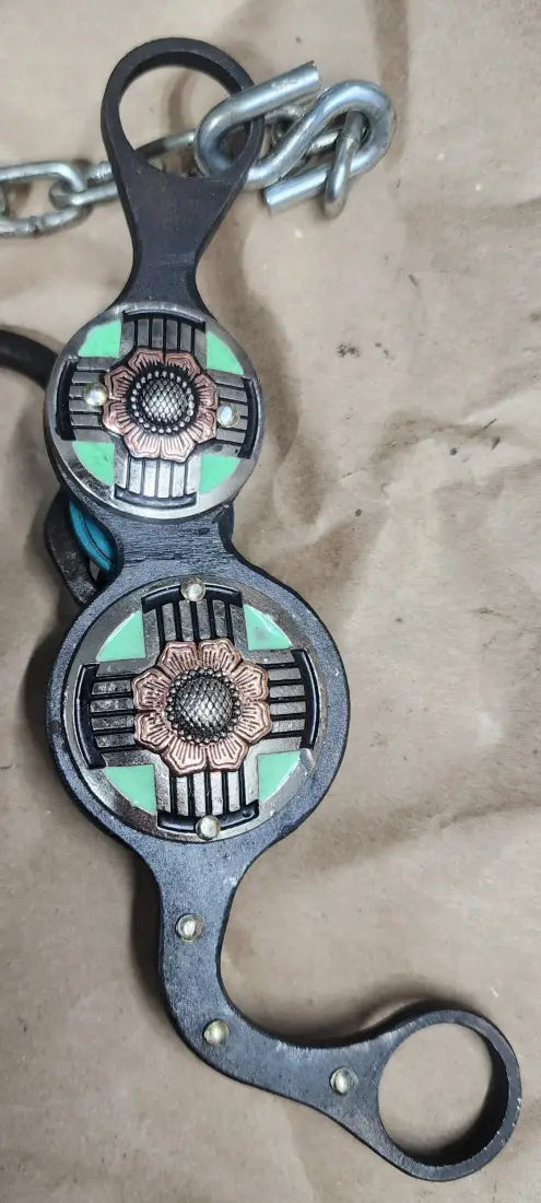 Petska Ported Chain Bit - 7’’ Shank Ported Chain / Aztec Turquoise Bit