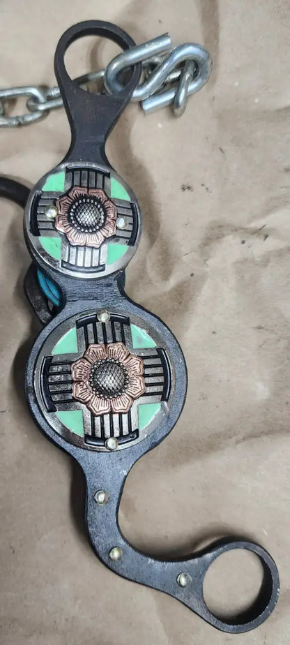 Petska Ported Chain Bit - 7’’ Shank Ported Chain / Aztec Turquoise Bit