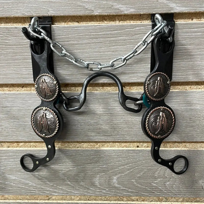 Petska Ported Chain Bit - 7’’ Shank Ported Chain / Copper Feather Bit