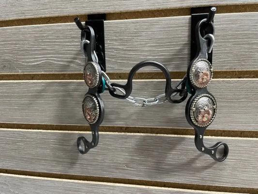 Petska Ported Chain Bit - 7’’ Shank Ported Chain / Copper Flower with Turquoise Bit