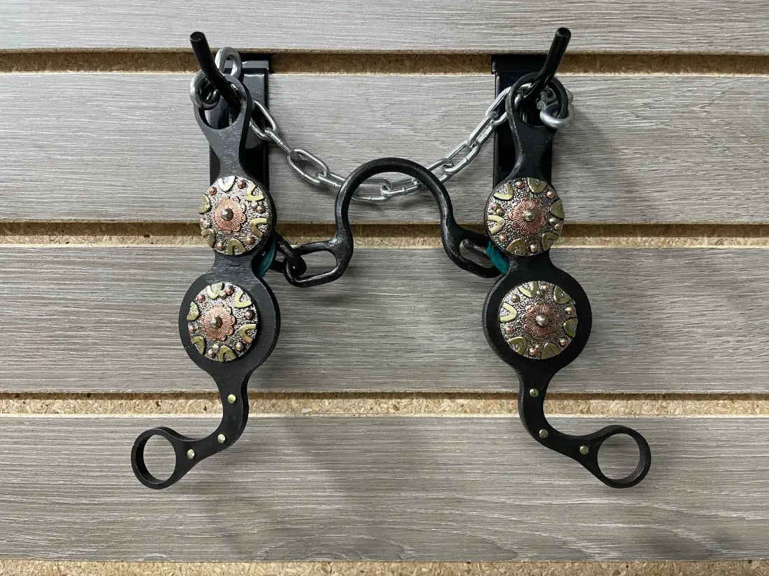 Petska Ported Chain Bit - 7’’ Shank Ported Chain / Gold & Copper Floral Bit