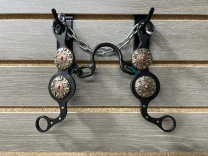 Petska Ported Chain Bit - 7’’ Shank Ported Chain / Gold & Copper Floral Bit