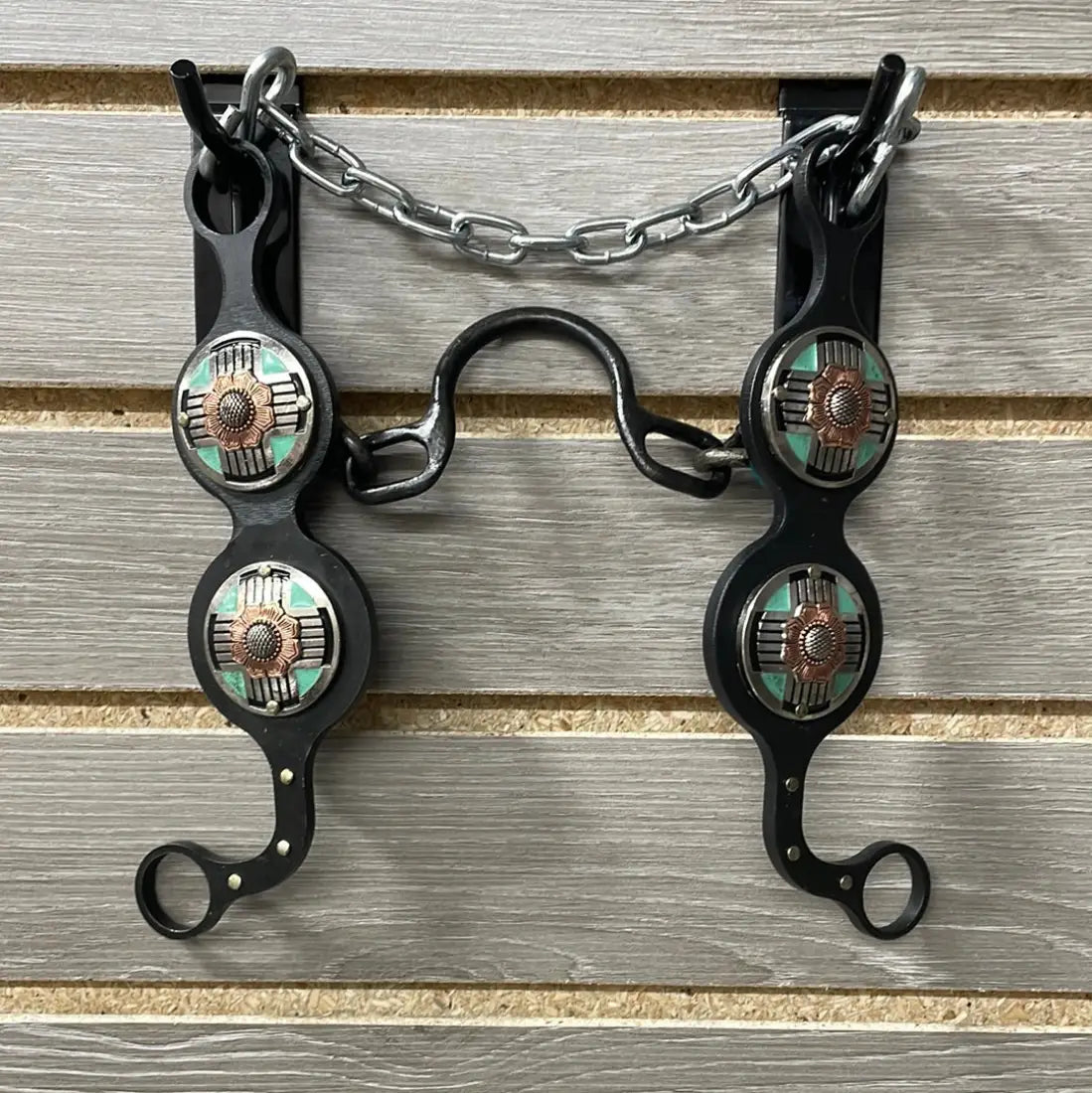 Petska Ported Chain Bit - 8’’ Shank Ported Chain / Aztec Turquoise Bit