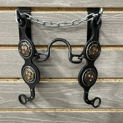 Petska Ported Chain Bit - 8’’ Shank Ported Chain / Black Floral Bit