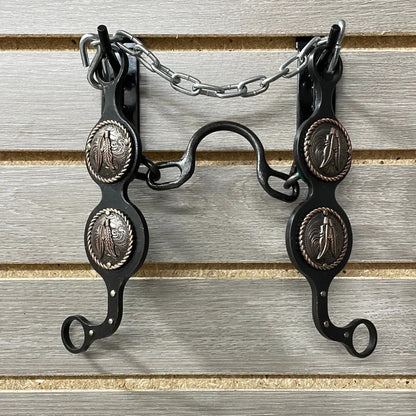 Petska Ported Chain Bit - 8’’ Shank Ported Chain / Copper Feather Bit