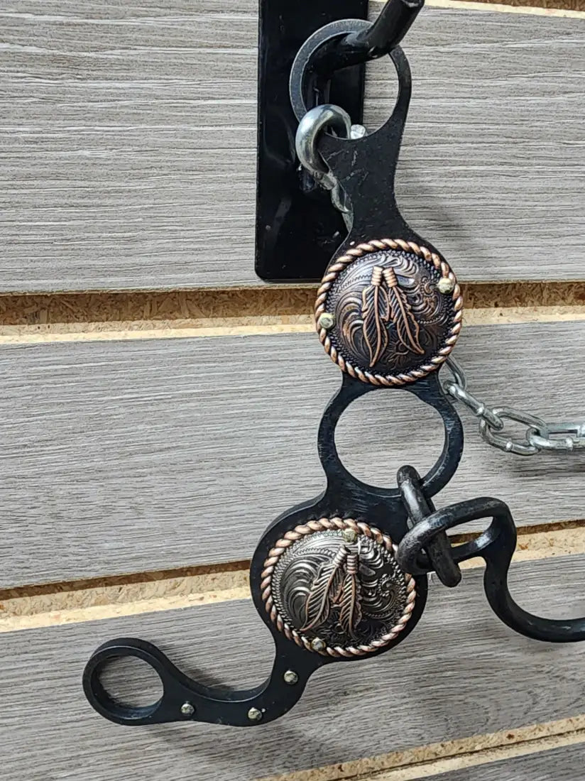 Petska Ported Chain Gag Bit - 7’’ Shank Ported Chain / Copper Feather Bit