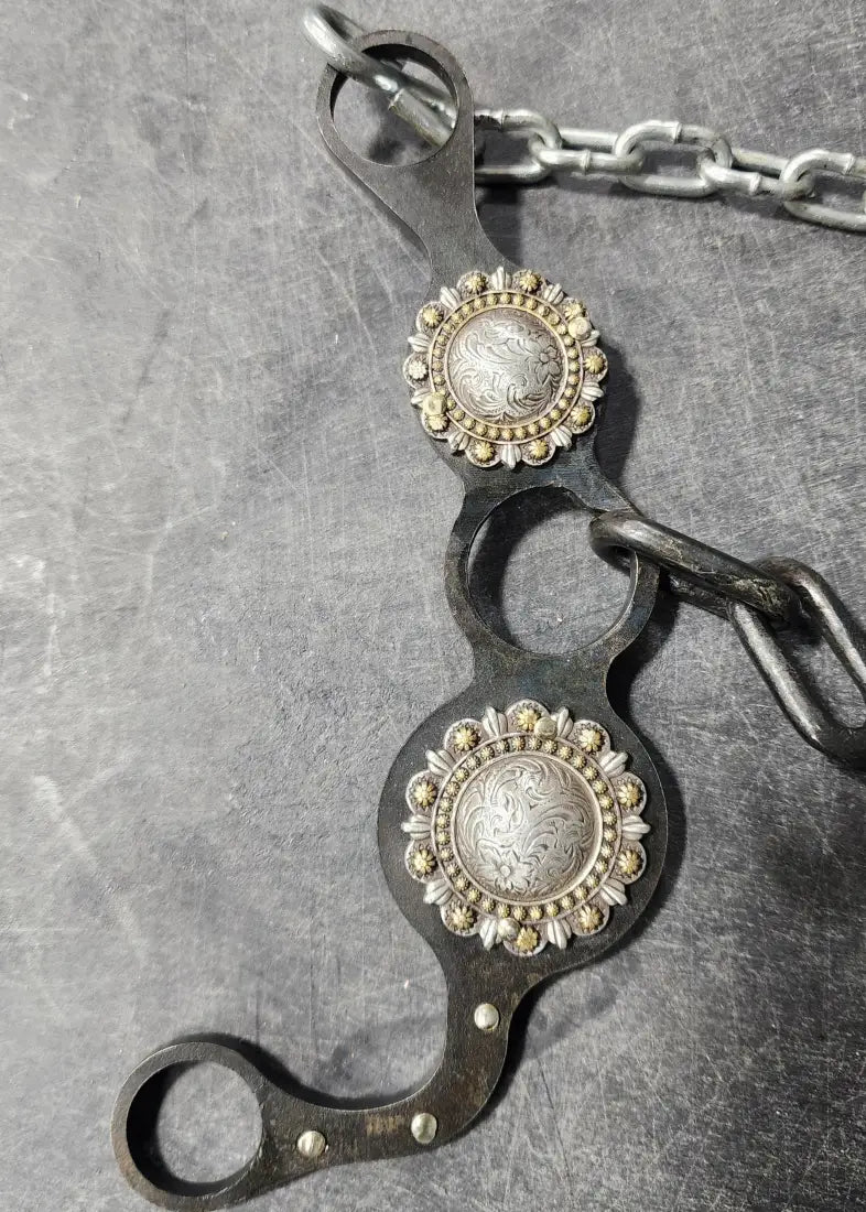 Petska Ported Chain Gag Bit - 7’’ Shank Ported Chain / Silver Berry Bit