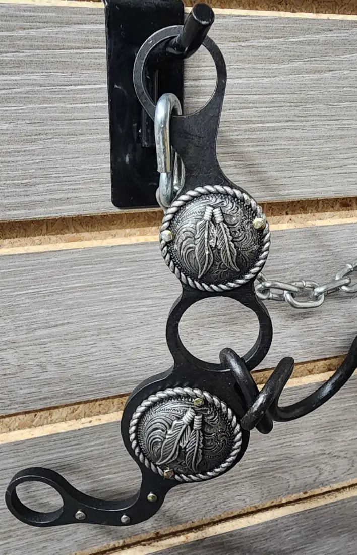 Petska Ported Chain Gag Bit - 7’’ Shank Ported Chain / Silver Feather Bit