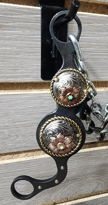 Petska Solid Chain Bit - 7’’ Shank Chain / Copper Flower with Turquoise Bit