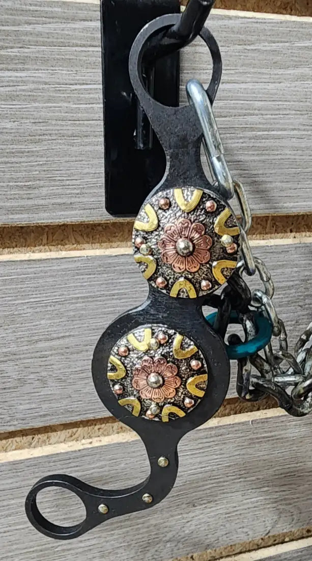 Petska Solid Chain Bit - 7’’ Shank Chain / Gold & Copper Flower Bit